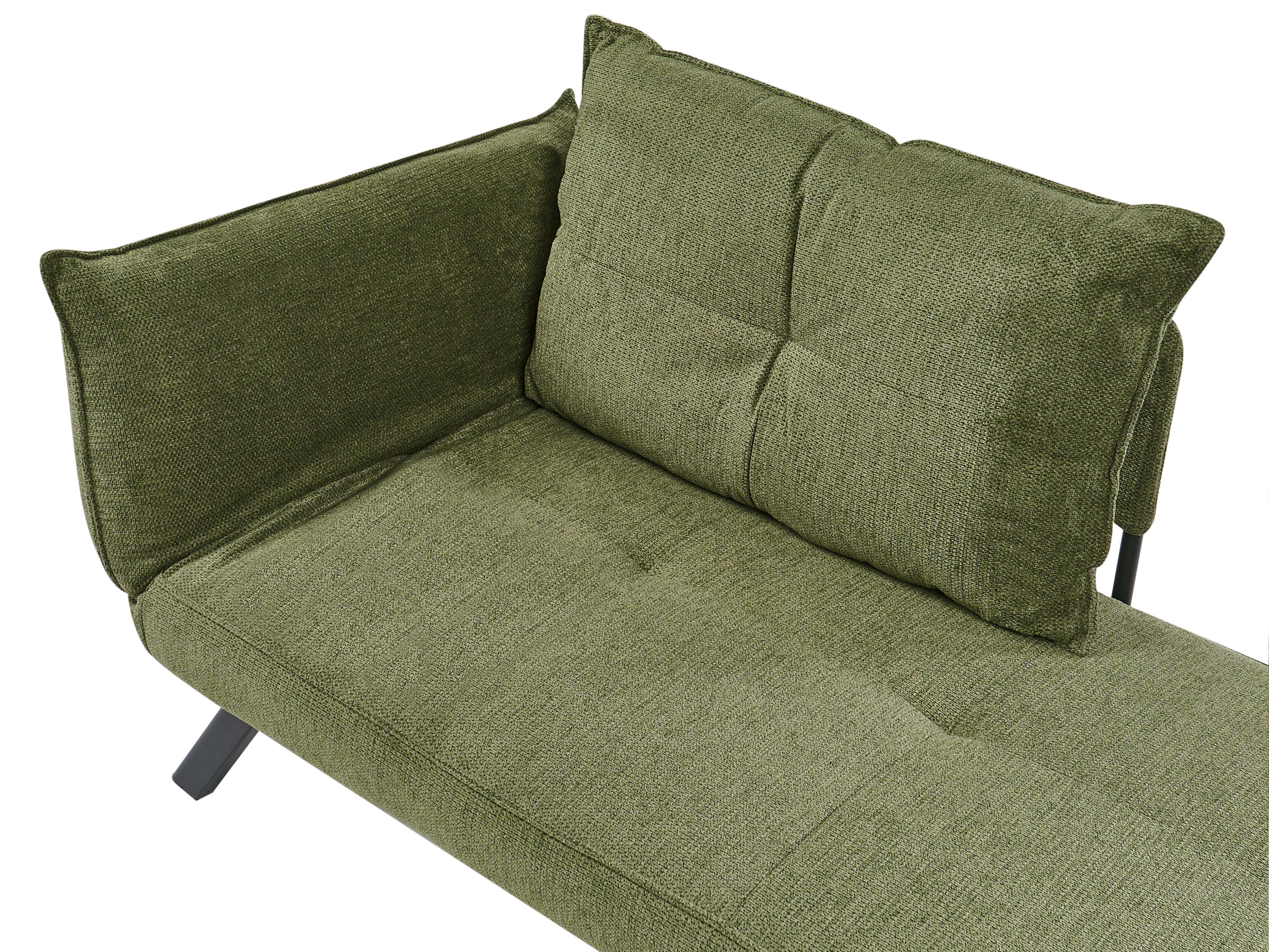 Linkszijdige chaise longue ROCAMADOUR Stof Groen