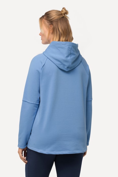 Loungewear-Hoodie, Kapuze, Rollkanten, Langarm