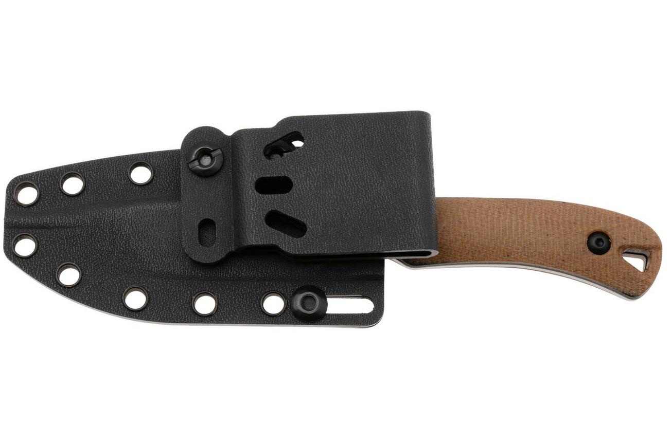 White River Knives Axiom WRSS-AXM-MNB Stonewashed Magnacut, Natural Canvas Micarta, jachtmes, Smith and Sons design
