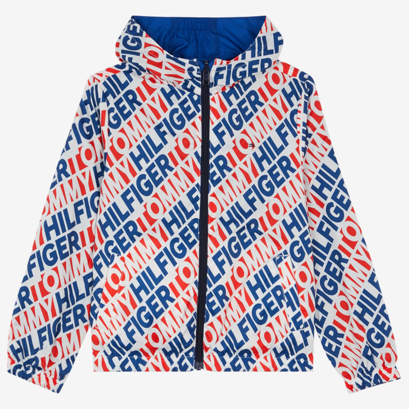 Tommy Hilfiger Coupe-vent réversible à capuche  bleu/imprimé