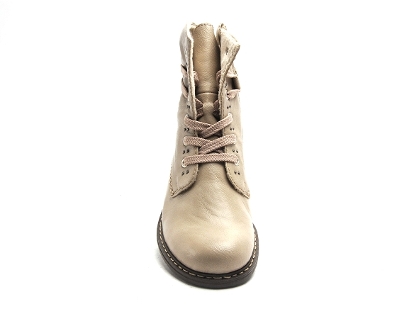 Rieker boots bottine plates femme 71218 beige