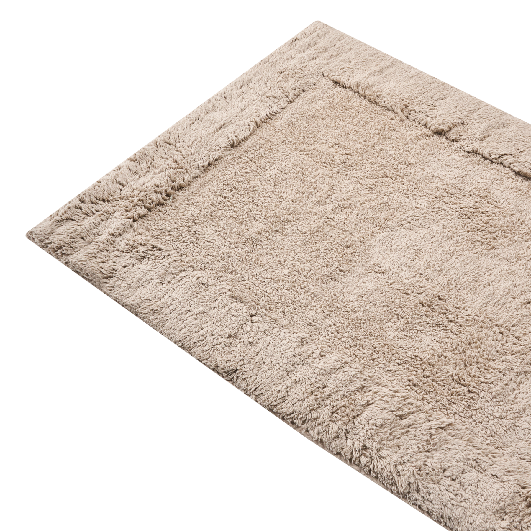 Beliani - BABAIL - Badmat - Lichtbruin - 60 x 90 cm - Katoen