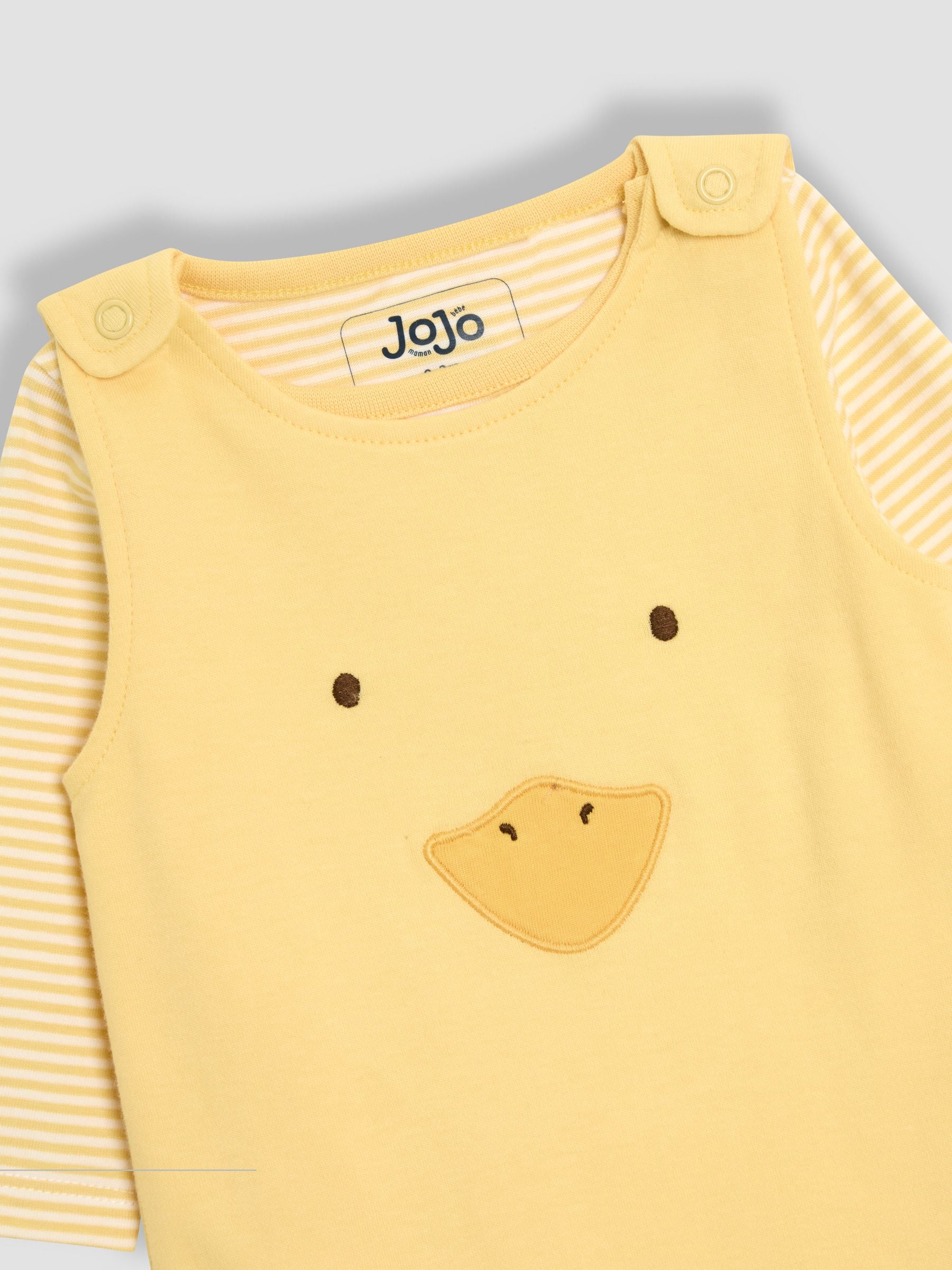 JoJo Maman Bébé Footed Dungarees Set 3 Piece