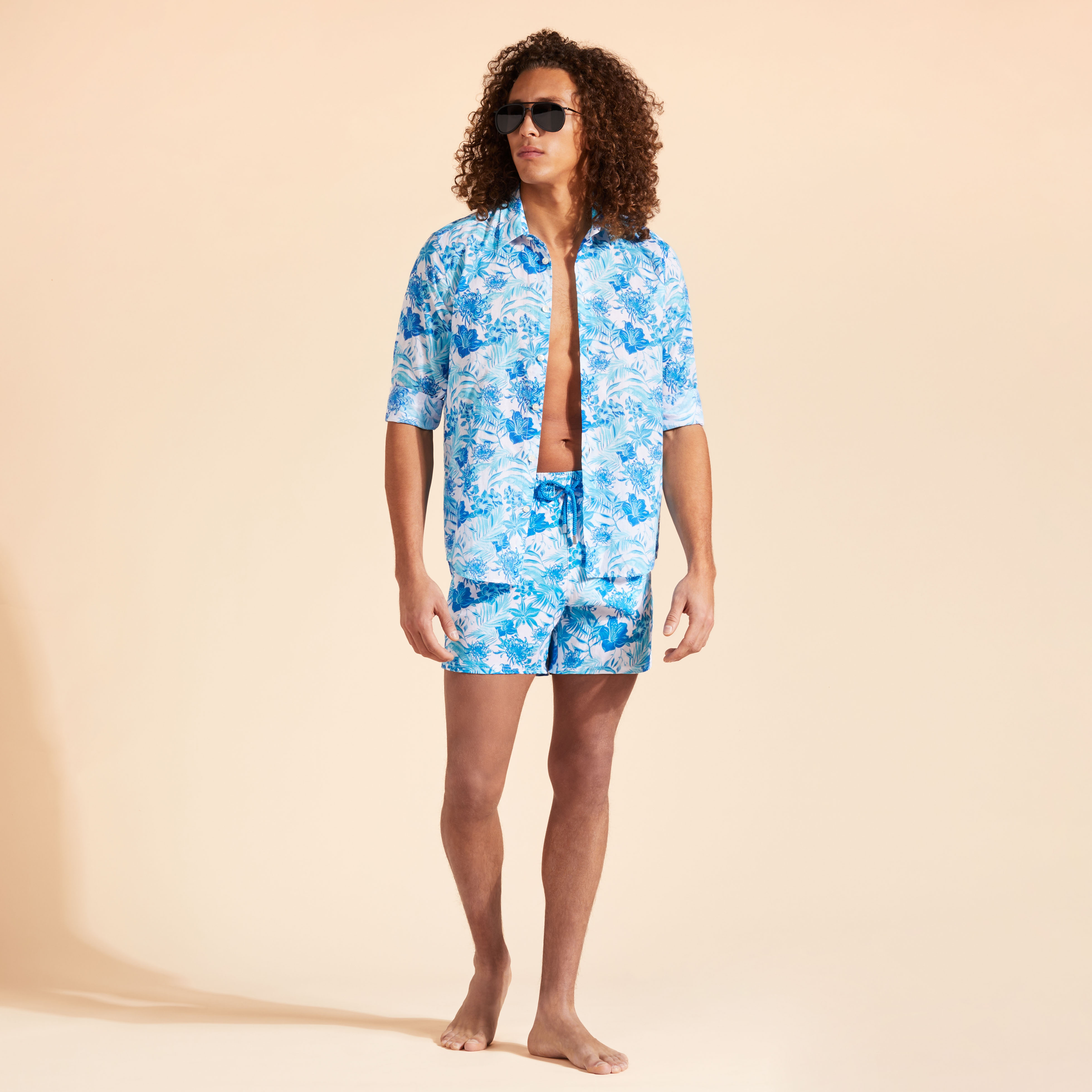 Maillot de Bain Court Stretch Homme Tahiti Flowers