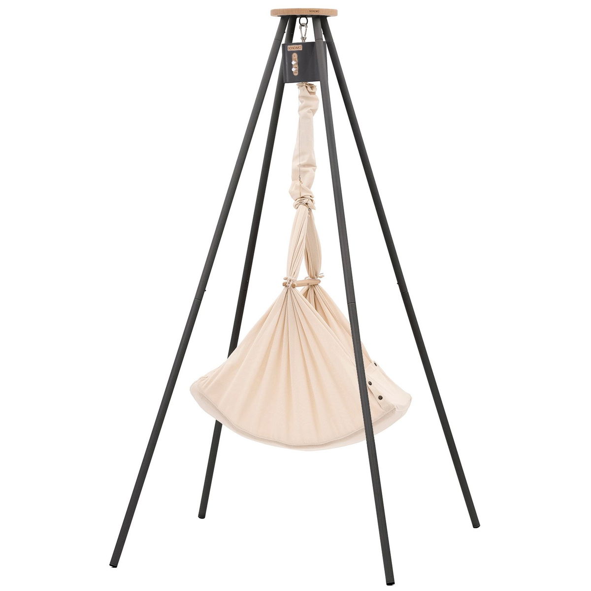NonomoNonomo   Federwiege mit Move anthrazit und Tipi anthrazit almond