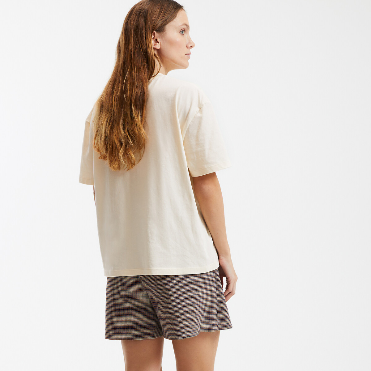 COLEÇÃO LA REDOUTE<br>Camiseta folgada, gola redonda, mangas curtas