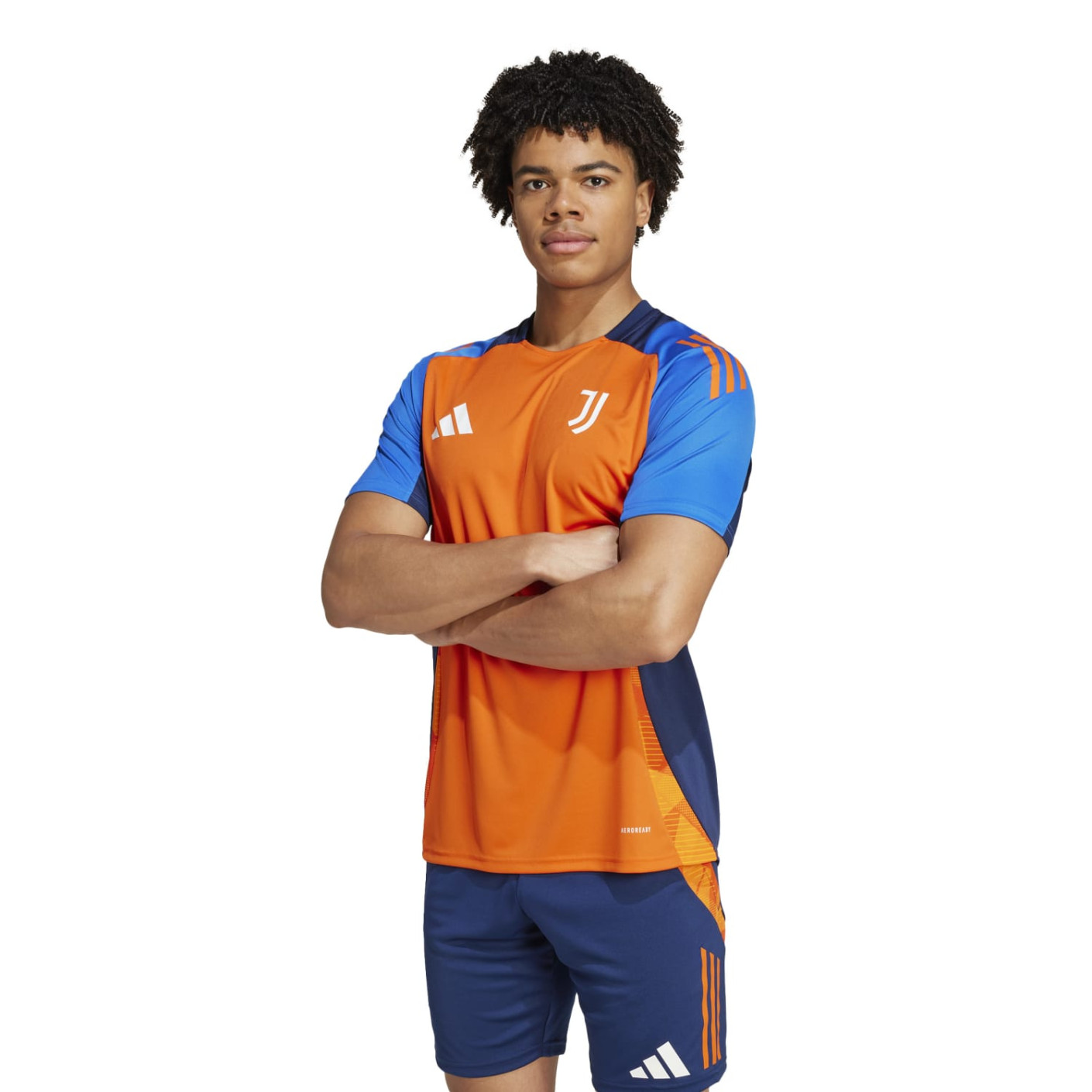 Adidas Juventus Trainingsshirt 2024-2025 Oranje Blauw Wit