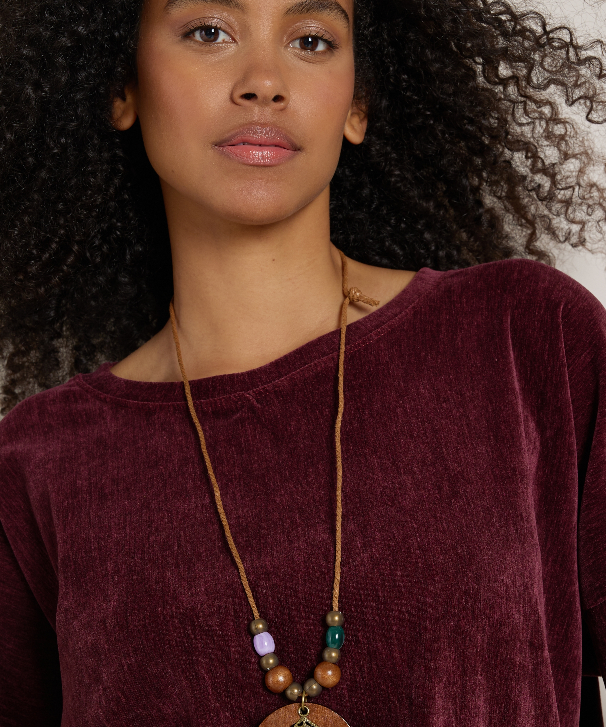 velvet top met ketting