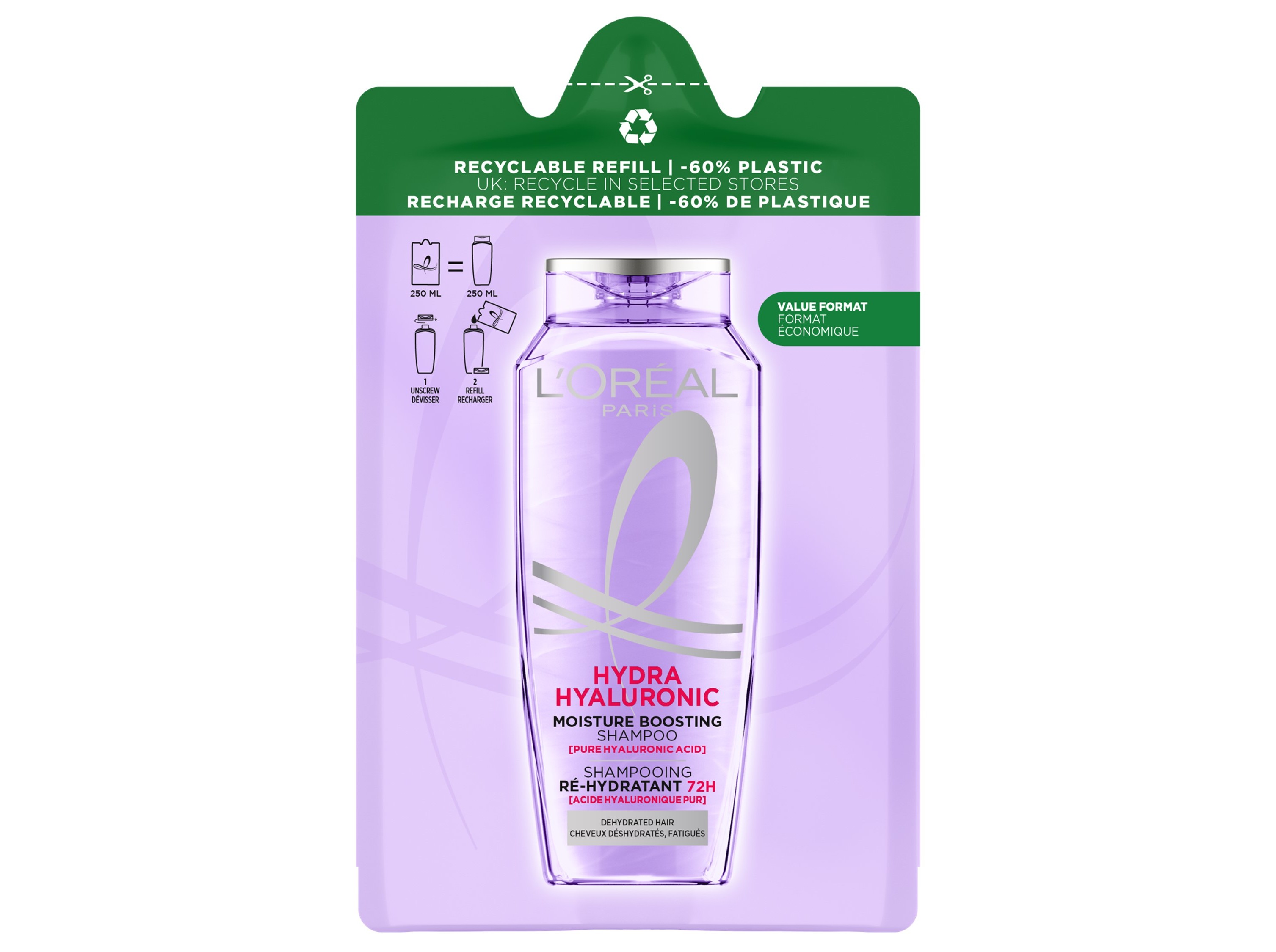 CHAMPO ELVIVE REFILL HIDRA HIALURONIC 500ML