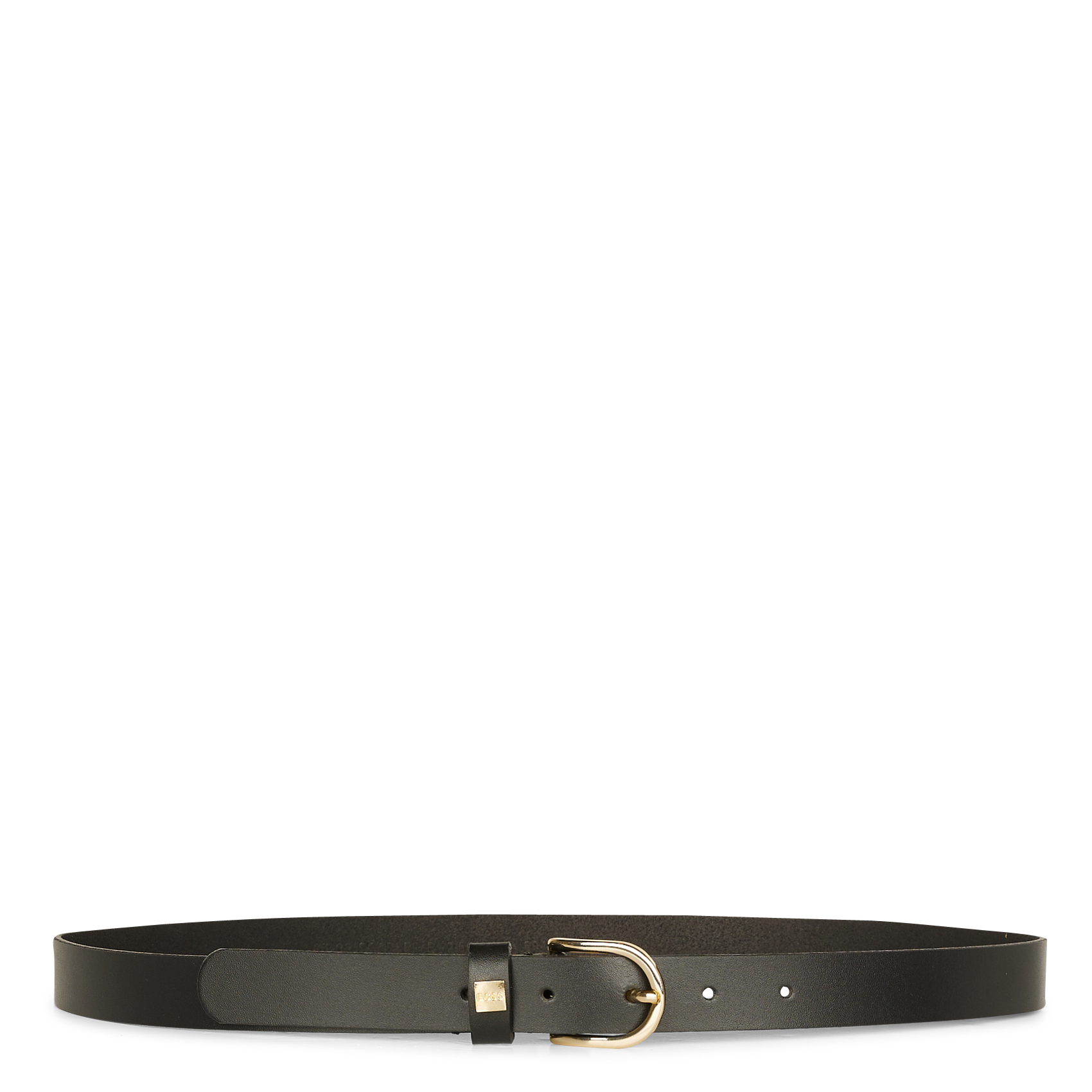Ceinture en cuir lisse| Noir