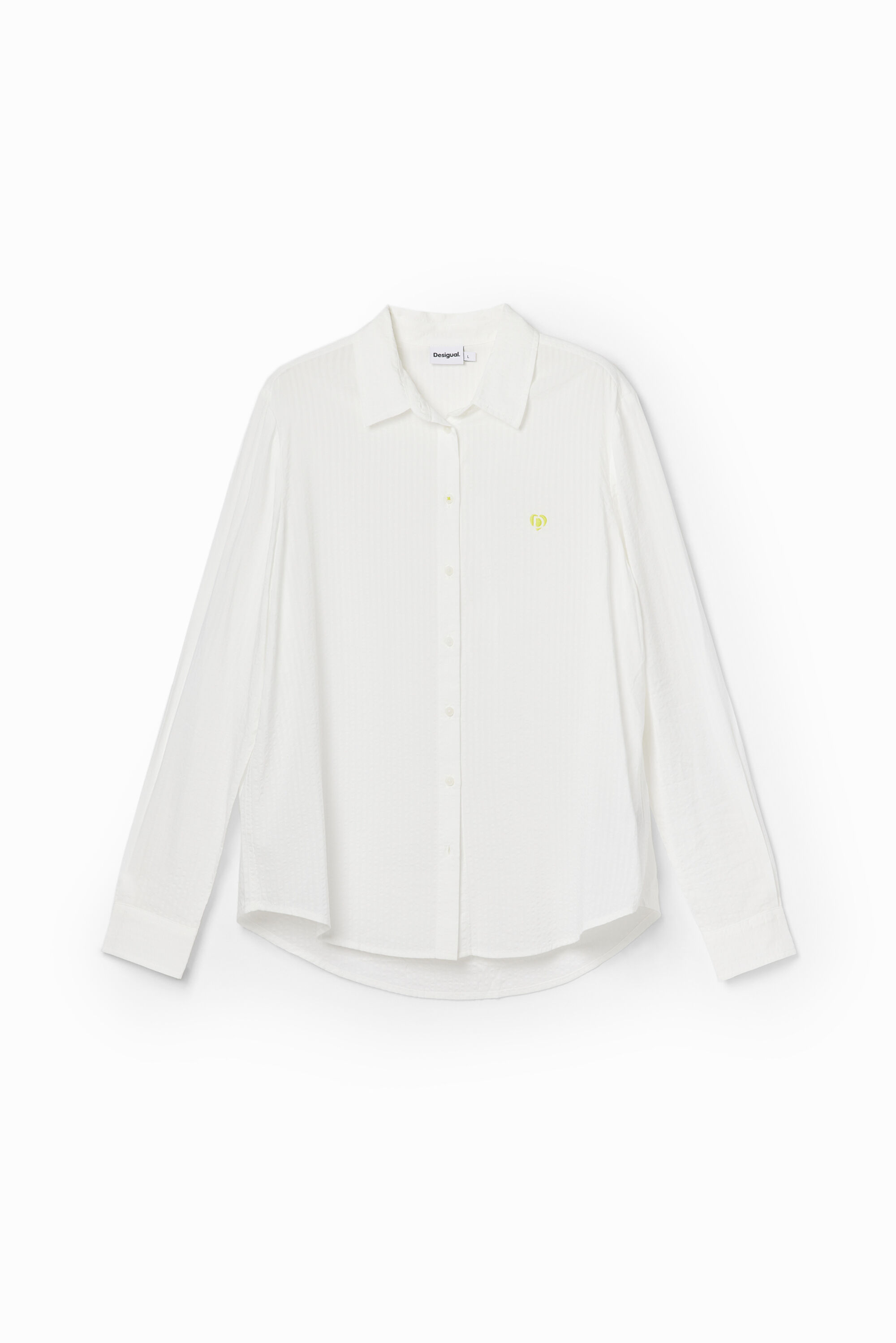 camisa listrada texturizada