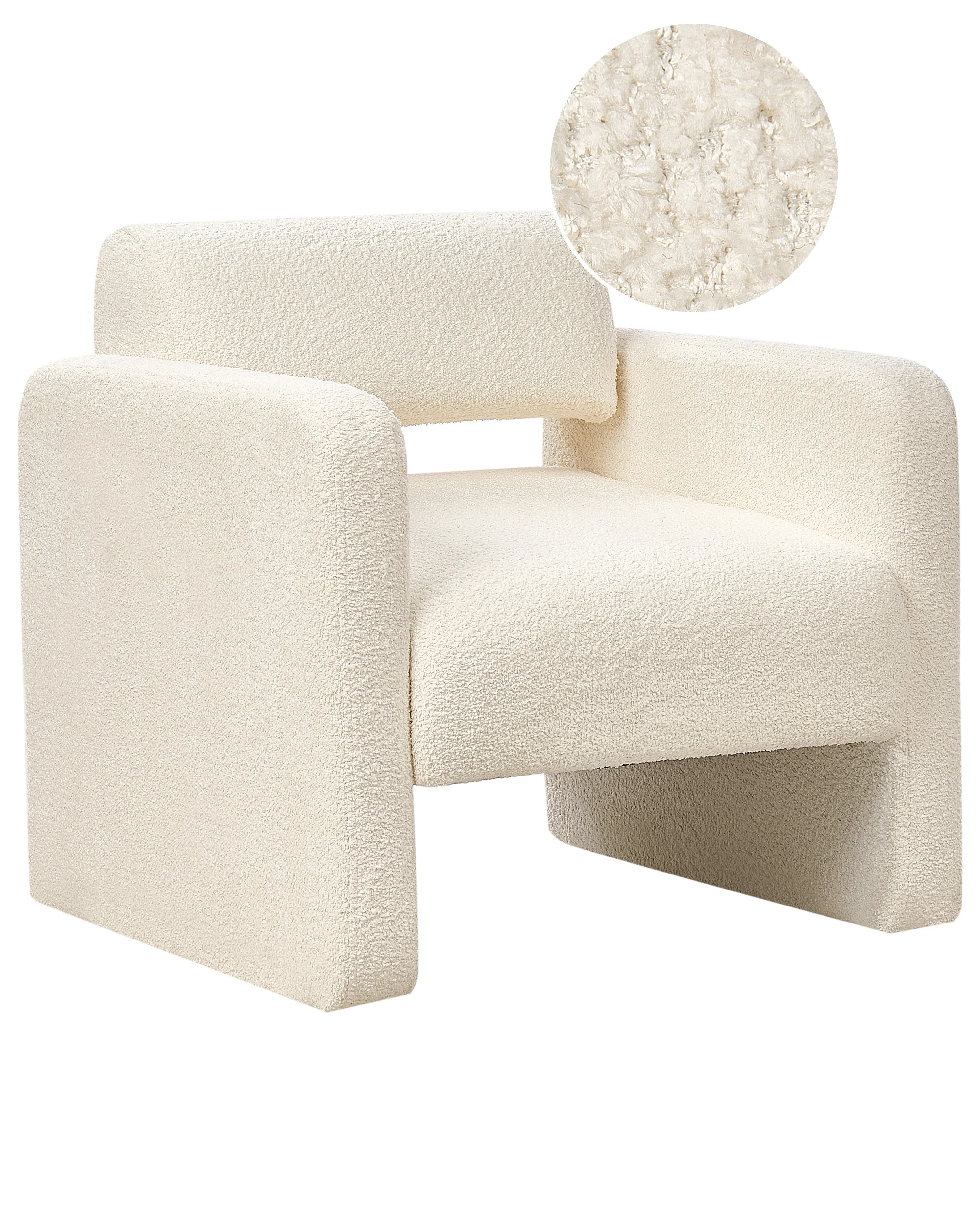 Fauteuil HALLSBERG Bouclé Gebroken wit