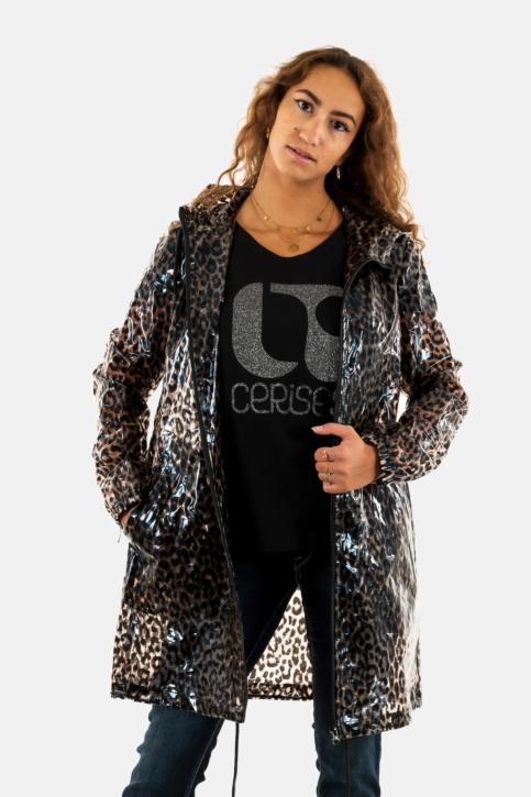 Blousons et vestes la petite etoile rainy imprime leopard
