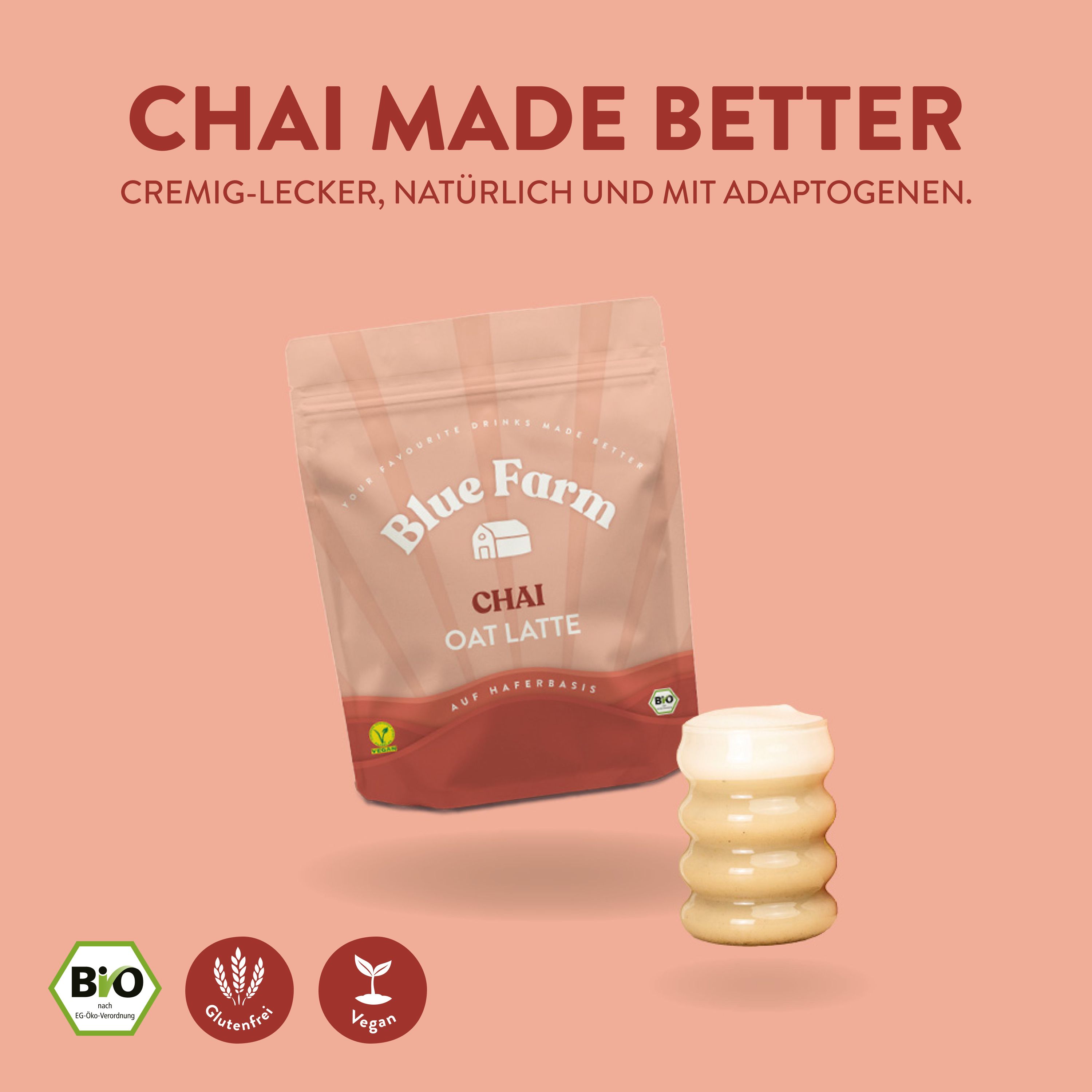 Blue Farm Chai Oat Latte mit Vitalpilz Reishi (bio)