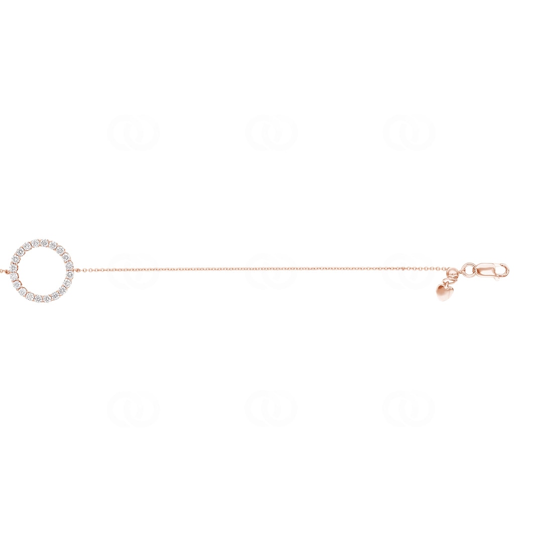 Armband 750/18 K Roségold mit Diamanten 0.50 ct H/si