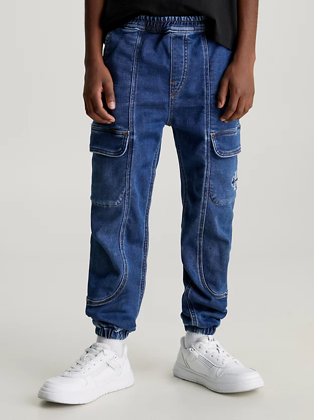 calças cargo de moletom jeans