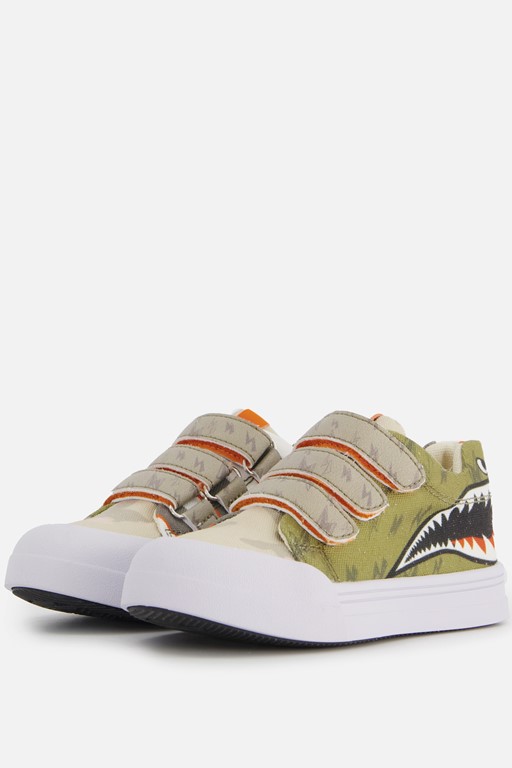 Go Bananas Shark Sneakers groen Canvas