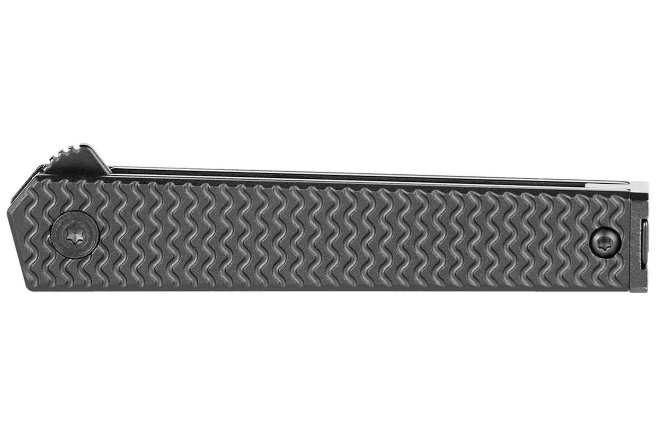CRKT CEO Microflipper, Drop Point Black 7081D2K Black Aluminum zakmes, Richard Rogers design