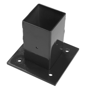 Voet voor vierkante paal zwart 6x6 cm
