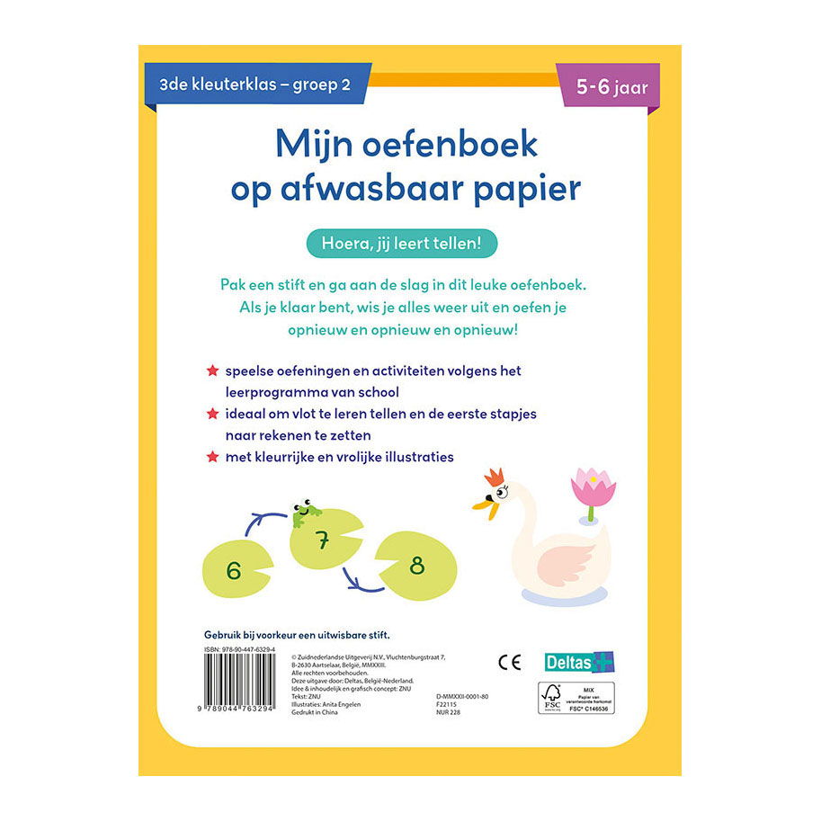 Oefenboek Afwasbaar Papier Leuke Telspelletjes (5-6 j.)