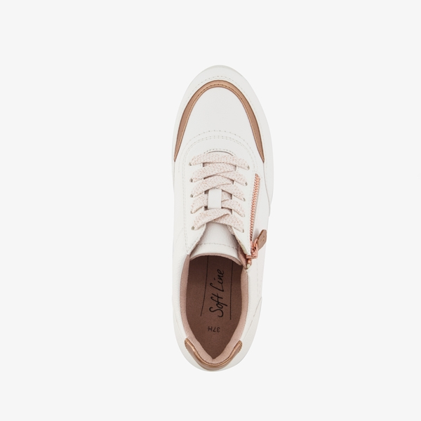 Softline dames sneakers wit brons