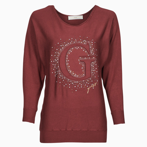 Guess - ABBY RN BATSLEEVE SWTR - Rouge
