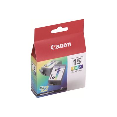 Canon BCI-15 - Pack de 2 - cyan, magenta, jaune - cartouche d'encre originale