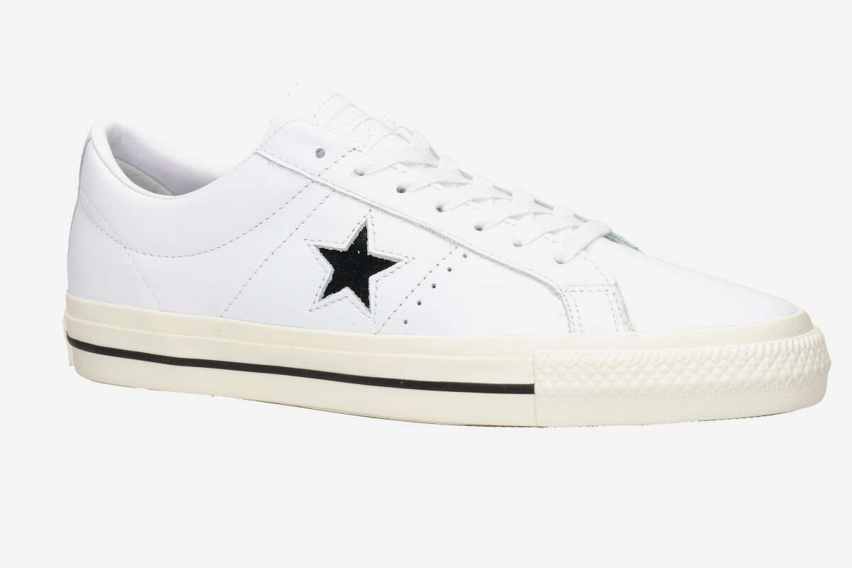 Converse CONS One Star Pro Leather Schuh (white black egret)