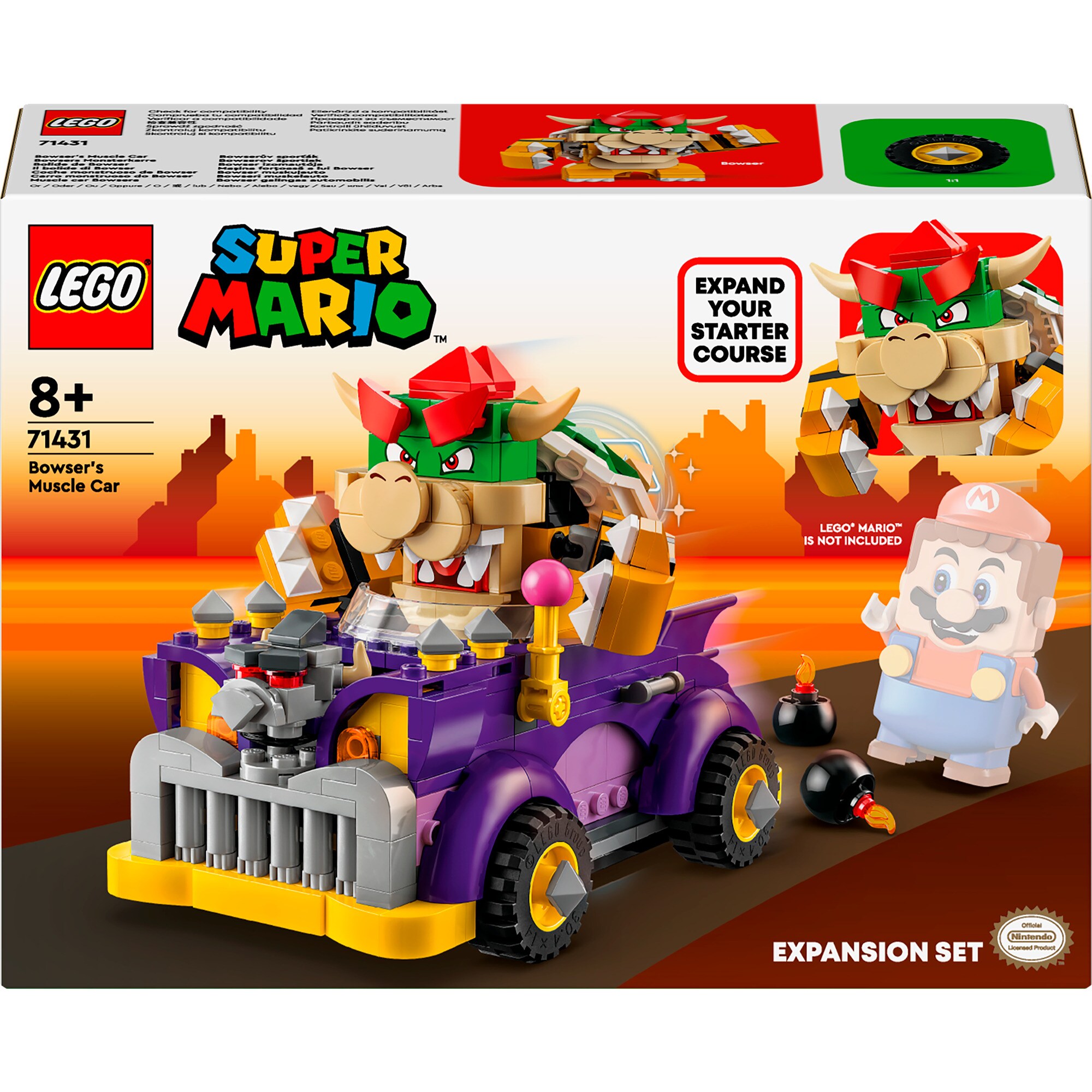 LEGO Konstruktionsspielzeug Super Mario Bowsers Monsterkarre - Erweiterungsset