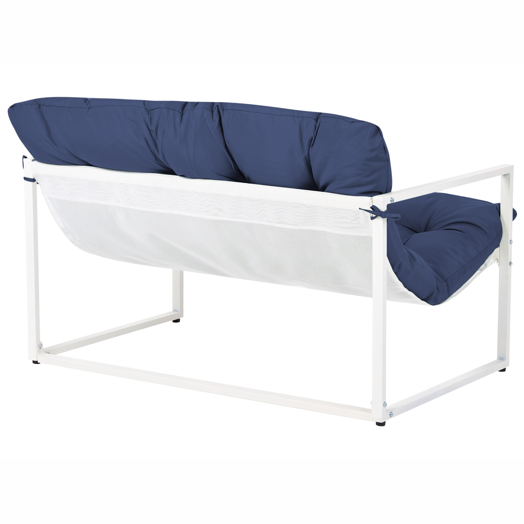 Beliani - GARDA - Loungeset - Blauw|Wit - Staal
