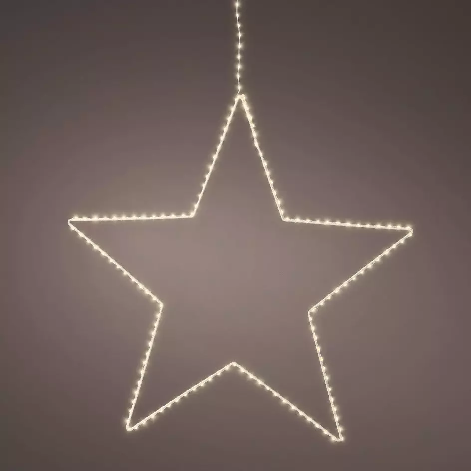Etoile lumineuse à suspendre 130 LED (D38 cm) Kais Blanc chaud