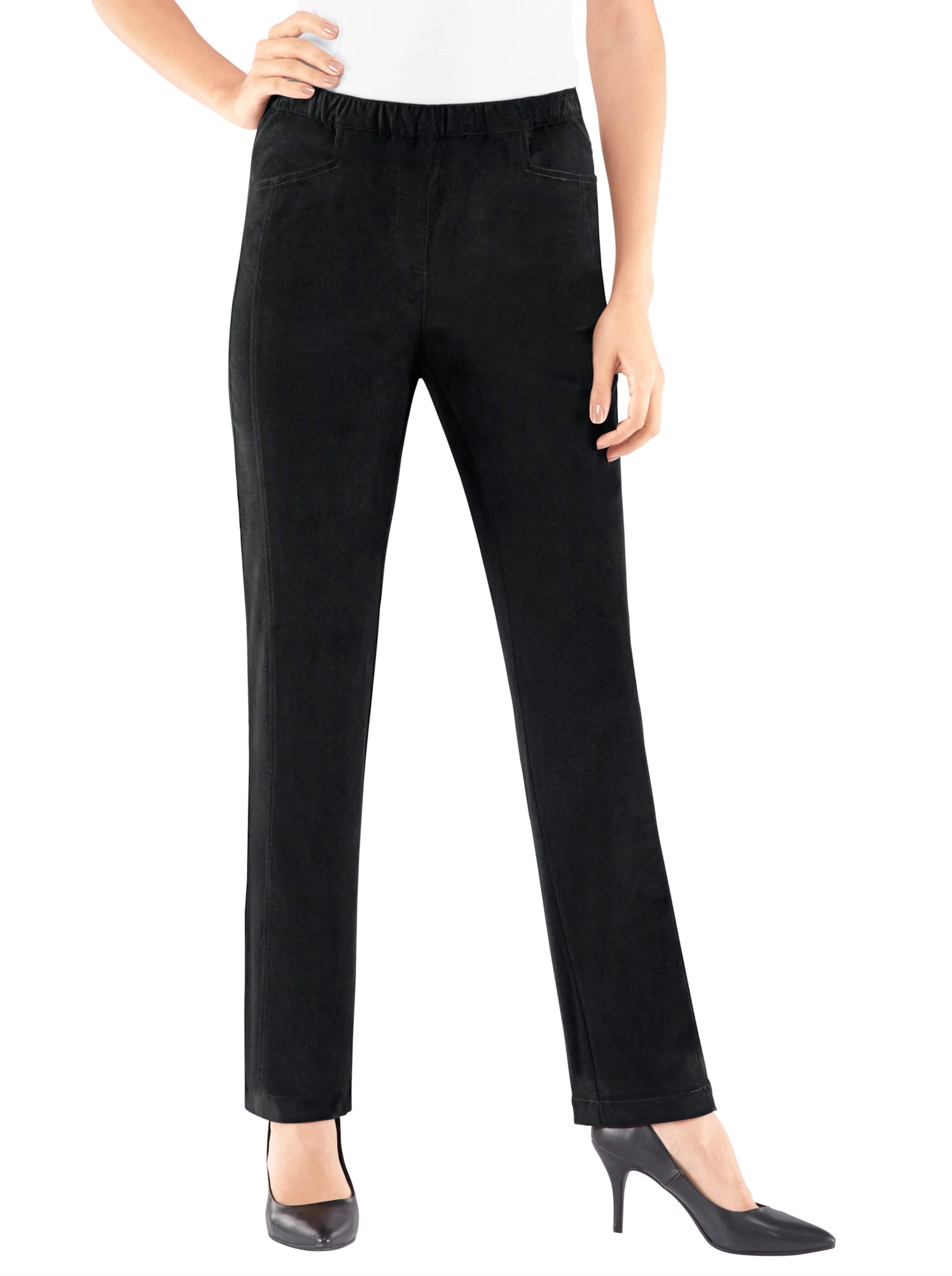 Schlupfhose in schwarz
