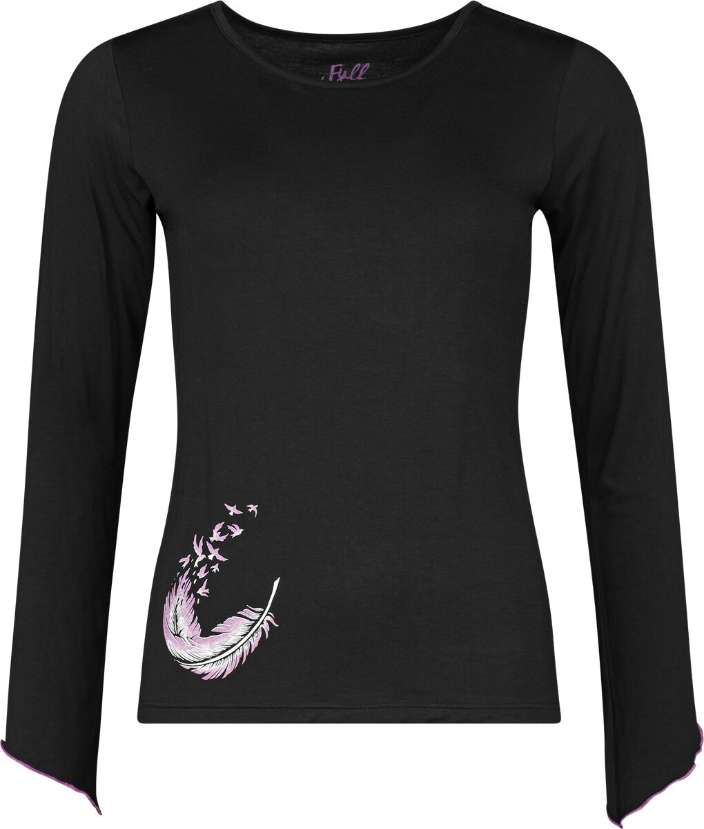 Longsleeve With Wing And Feather Print | Full Volume by EMP T-shirt manches longues