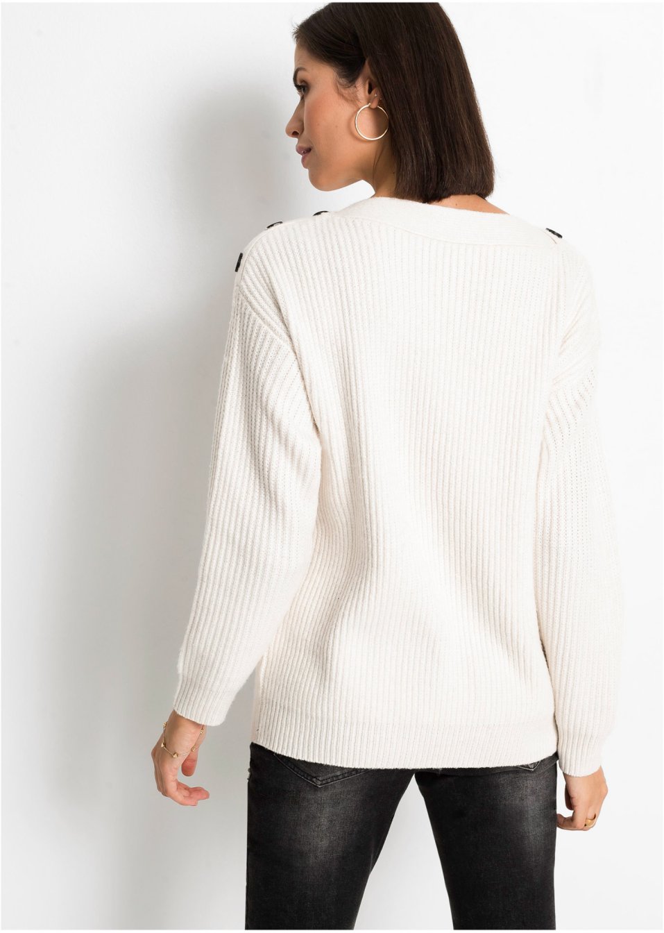 Pull oversize à boutons