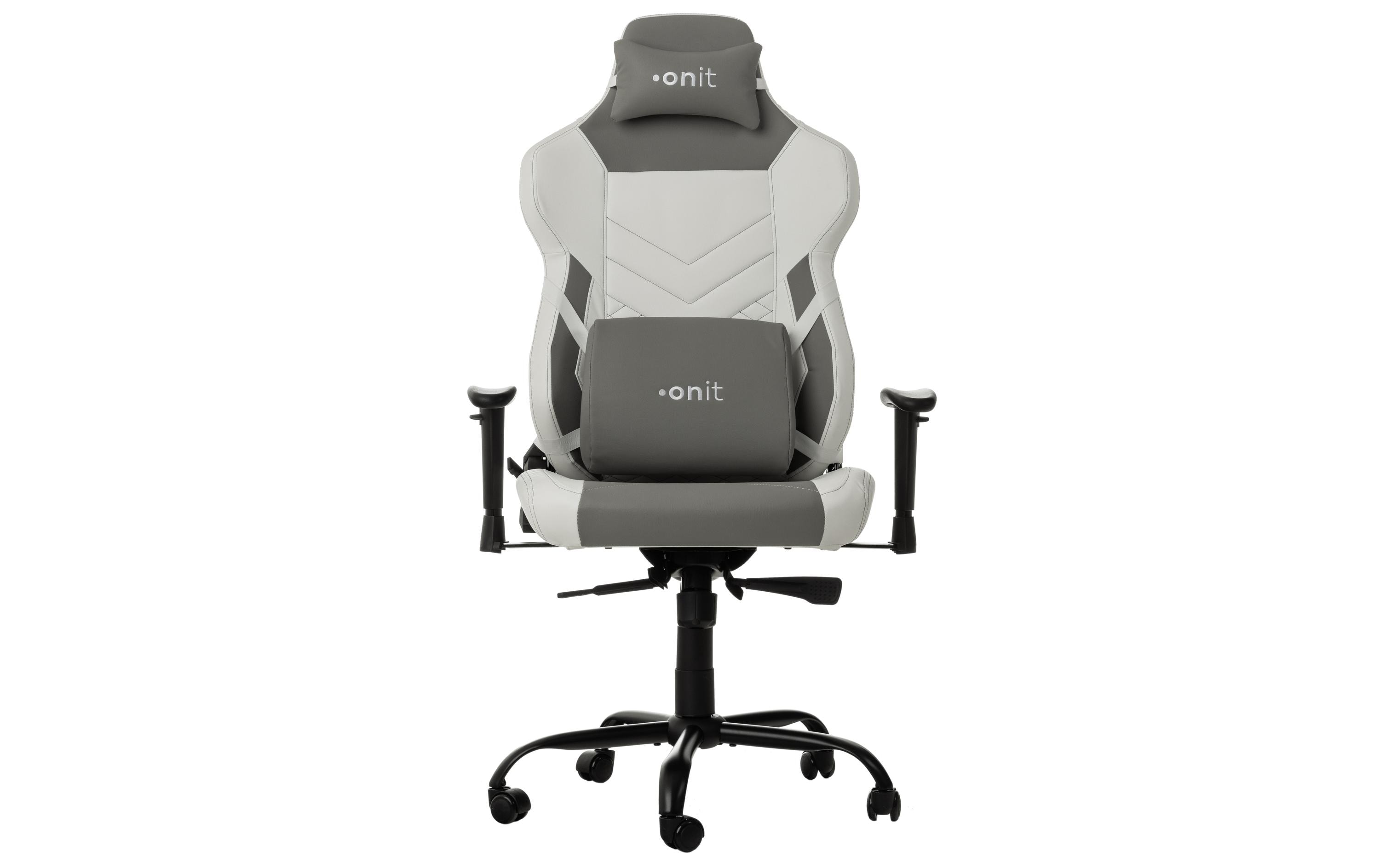 Gaming-Stuhl Weiss/Grau<br>Ergonomischer Stuhl für lange Gaming-Sessions und Arbeitstage