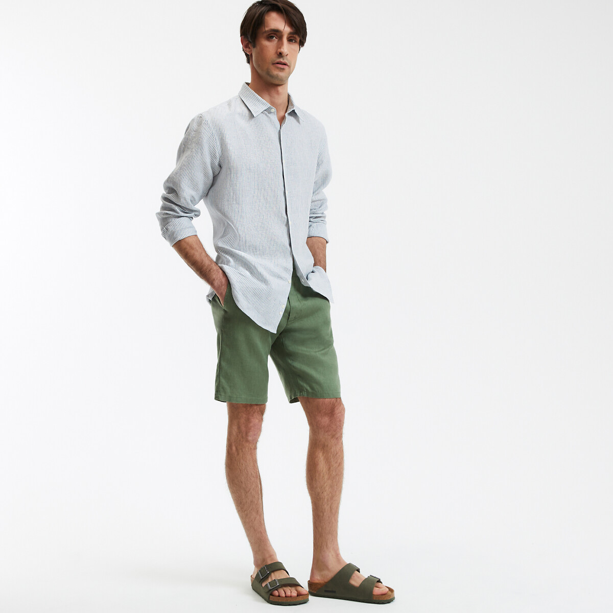 COLEÇÕES LA REDOUTE<br>Bermudas de linho