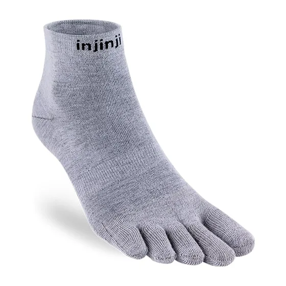 Injinji Men's Liner Mini-Crew Heather Gray