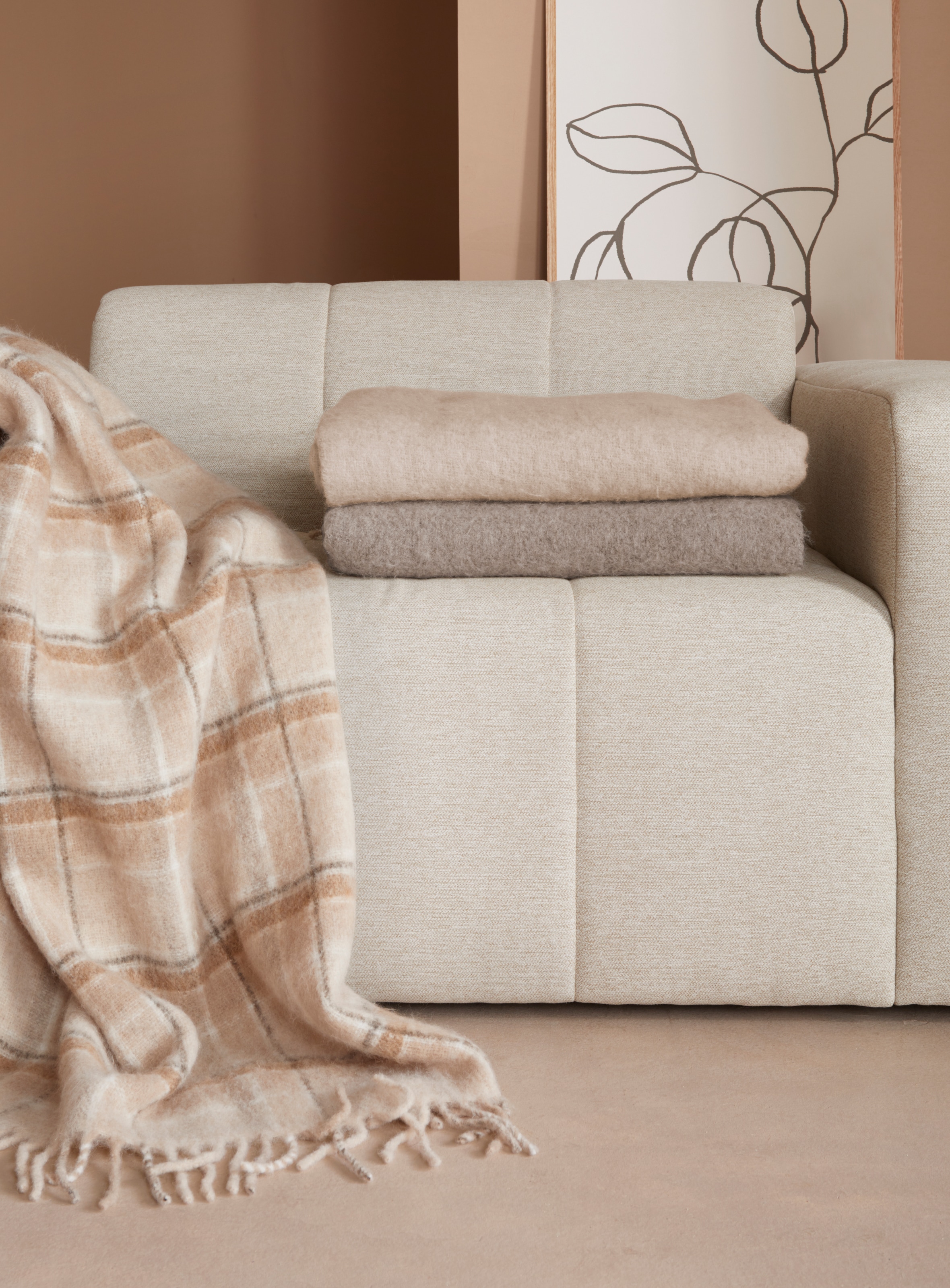 LeGer Home by Lena Gercke Plaid »Sinja« mit Fransen, Kuscheldecke