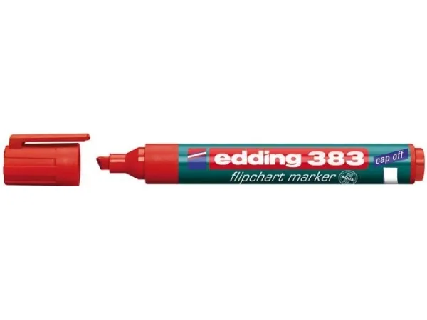 edding 383 flipchart - Markør - for flip-over tavle - rød - vandbaseret blæk - 1-5 mm