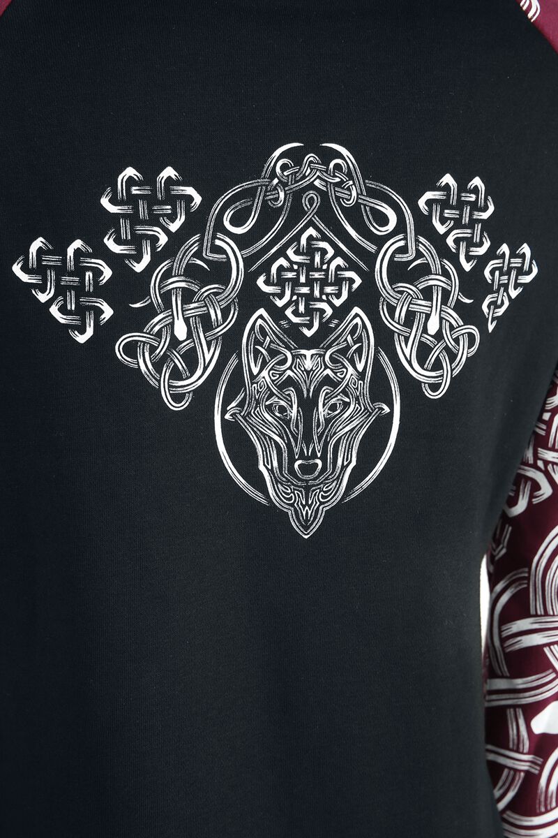 Robe à Capuche Décorations Celtiques | Black Premium by EMP Robe courte