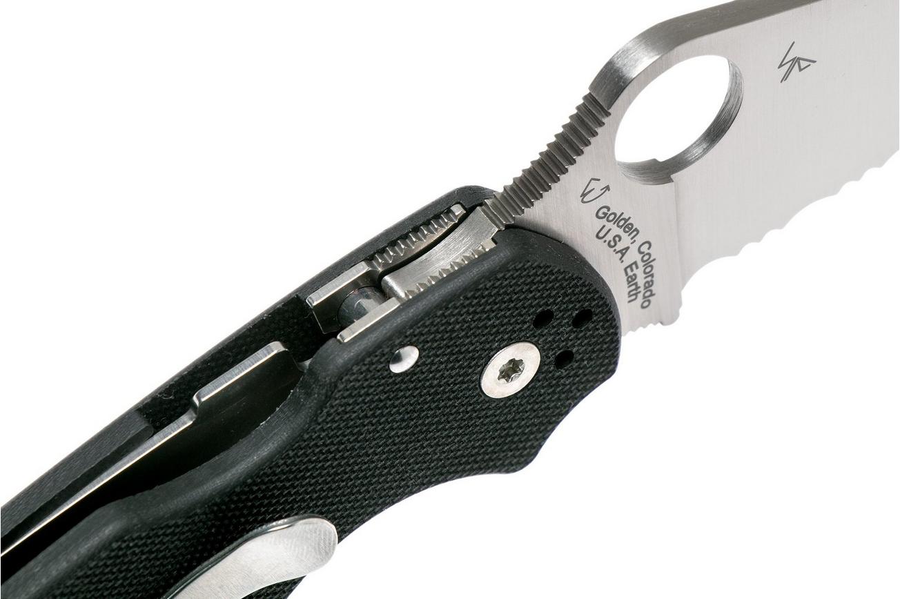 Spyderco Para 3 C223PBK serrated zakmes