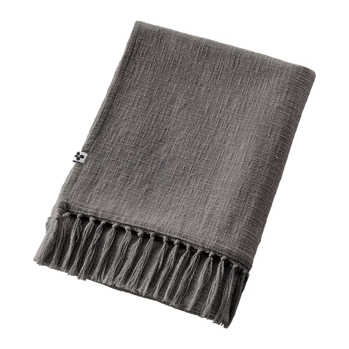 Plaid coton (130 x 160 cm) Sixtine Gris ardoise