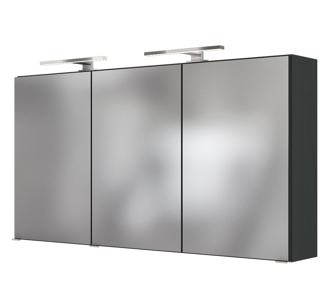 3D-Spiegelschrank LUCCA - grafitgrau - 120 cm breit