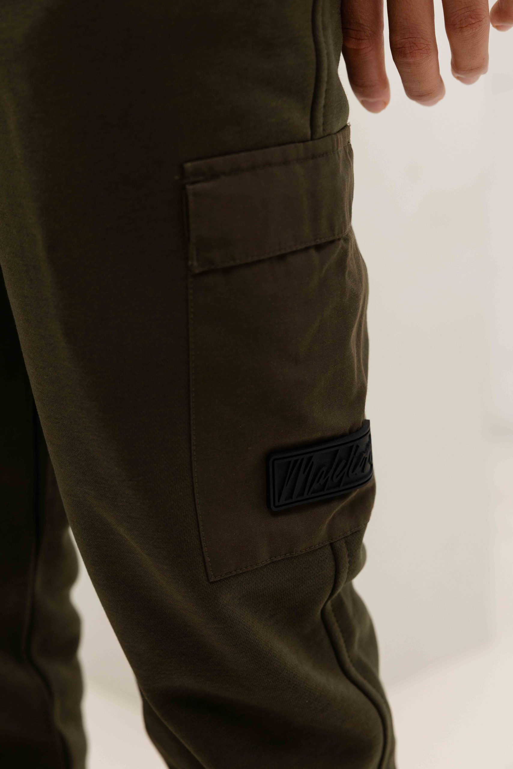 Malelions Nylon Pocket Trainingspak Kids Donkergroen