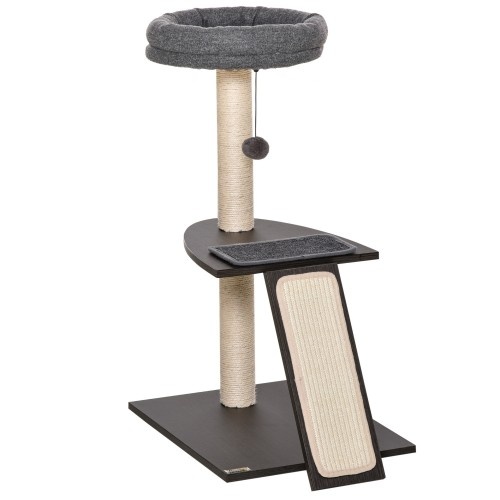 Arranhador para gatos PawHut com múltiplas plataformas