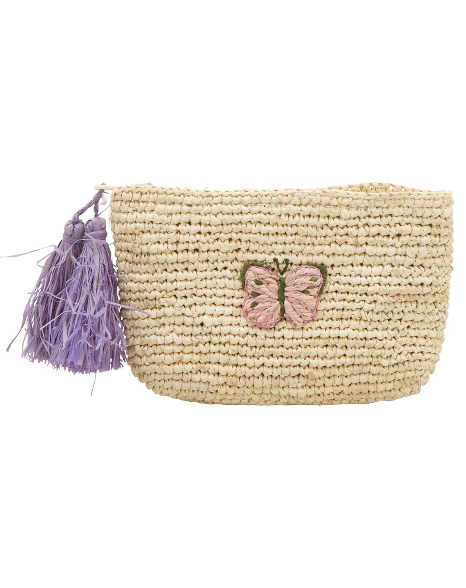 Raffia-Geldbörse SCHMETTERLING (9x14)