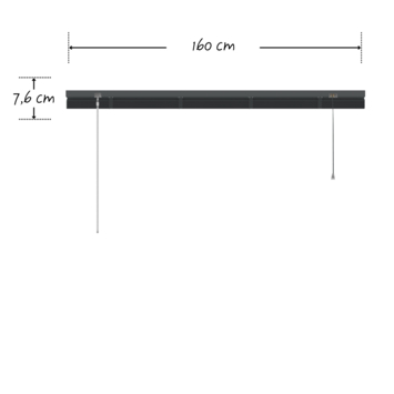 KARWEI aluminium jaloezie 25 mm antraciet (kleurnr. 226) 160x180 cm (bxh)