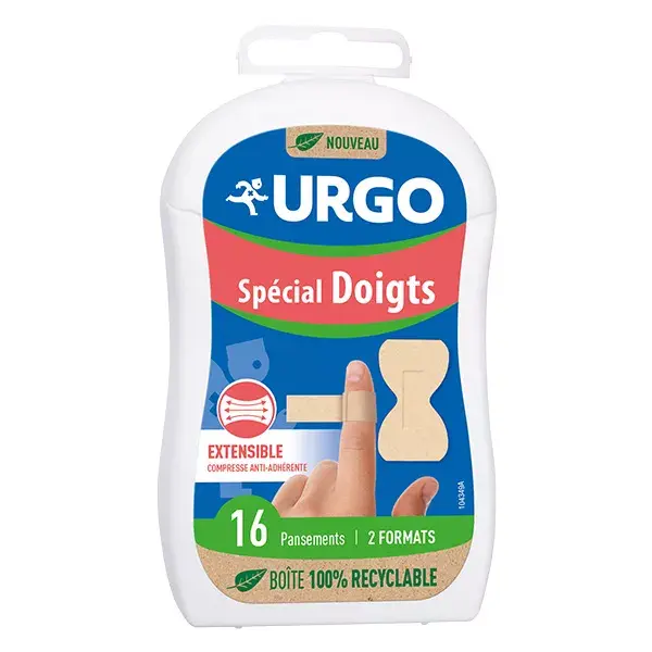Curativo especial para dedos Urgo First Aid, 2 tamanhos, 16 unidades