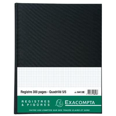 Exacompta - Registre 5x5 folioté - 32 x 25 cm - 300 pages