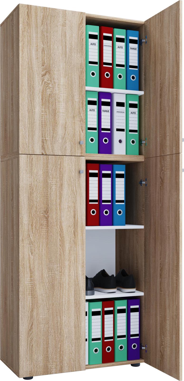 Mehrzweckschrank LONA XXL - Sonoma-Eiche - Holz - 184 cm